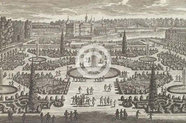 Le Parterre de l'Orangerie de Chantilly, 1680s., 1680s. Creator: Adam Perelle.