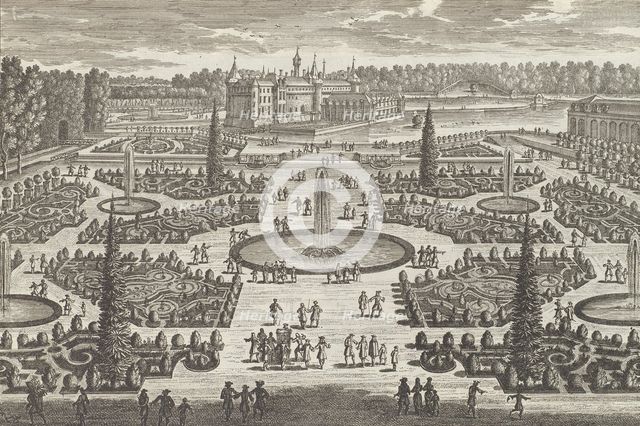 Le Parterre de l'Orangerie de Chantilly, 1680s., 1680s. Creator: Adam Perelle.