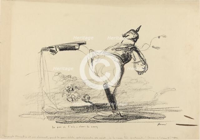 Le pas de l'oie - dans le sang, c. 1914/1919. Creator: Jean Louis Forain.