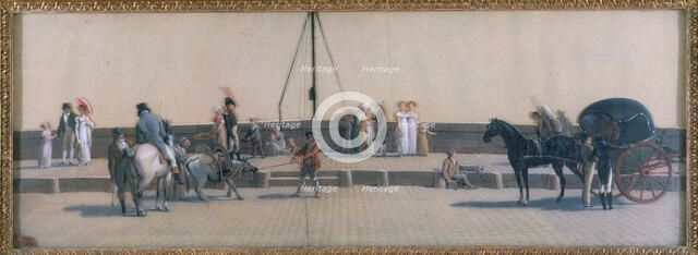 Le passage du pont Royal, c1800. Creator: Louis Leopold Boilly.