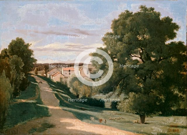 Le Petit Chaville, near Ville-d'Avray, c1823. Artist: Jean-Baptiste-Camille Corot.
