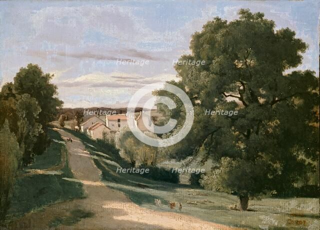 Le Petit Chaville, near Ville-d'Avray, c1823. Artist: Jean-Baptiste-Camille Corot.