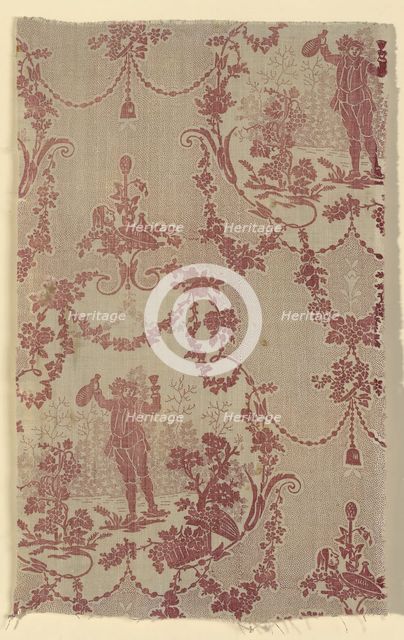 Le Petit Buveur (The Little Drinker) (Furnishing Fabric), France, 1765/70. Creator: Unknown.