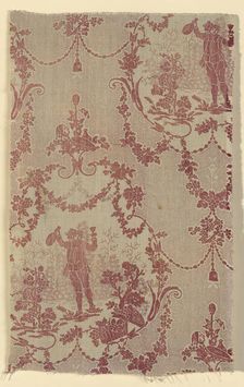 Le Petit Buveur (The Little Drinker) (Furnishing Fabric), France, 1765/70. Creator: Unknown