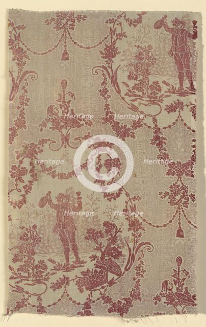 Le Petit Buveur (The Little Drinker) (Furnishing Fabric), France, 1765/70. Creator: Unknown.