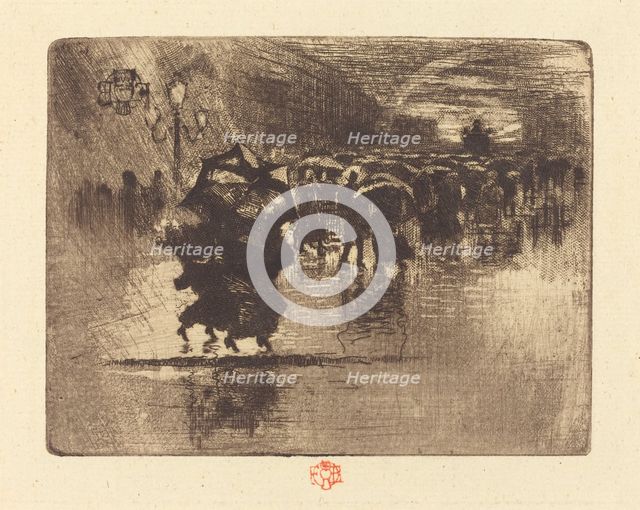 Le Petit Enterrement (The Burial - Small Plate), 1878. Creator: Felix Hilaire Buhot.