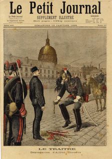 Le Petit Journal concerning the Dreyfus Affair , 1895. Creator: Meyer (Reyem), Henri (1844-1899)
