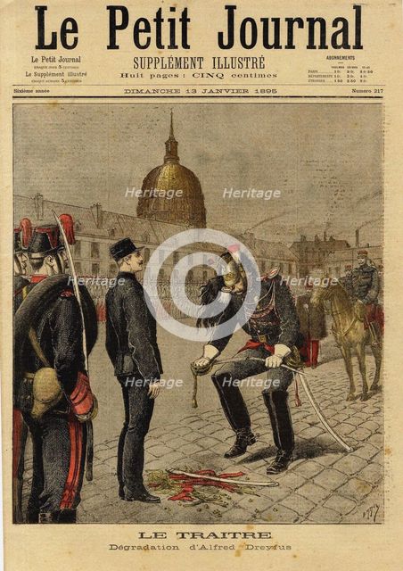 Le Petit Journal concerning the Dreyfus Affair , 1895. Creator: Meyer (Reyem), Henri (1844-1899).
