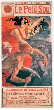Le Petit Sou socialist magazine by Théophile Steinlen, 1900. Artist: Theophile Alexandre Steinlen