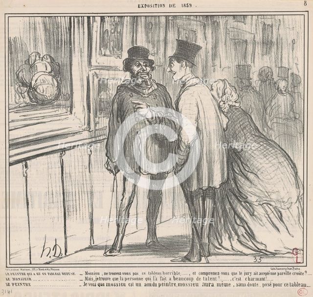 Le peintre qui a eu un tableau refusé ..., 19th century. Creator: Honore Daumier.