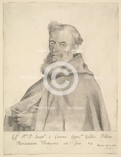 Le Père Étienne de Cesena, 1674. Creator: Claude Mellan.