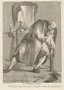 Le Perruquier fatigué (The Tired Wig-Maker), 1775. Creator: Giovanni David