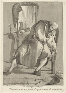 Le Perruquier fatigué (The Tired Wig-Maker), 1775. Creator: Giovanni David