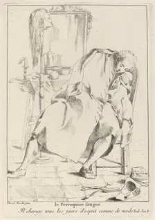 Le Perruquier fatigué (The Tired Wig-maker), 1775. Creator: Giovanni David