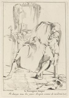 Le Perruquier fatigué (The Tired Wig-maker), 1775. Creator: Giovanni David