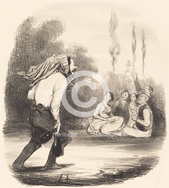 Le Plus farceur de la société, 1847. Creator: Honore Daumier.