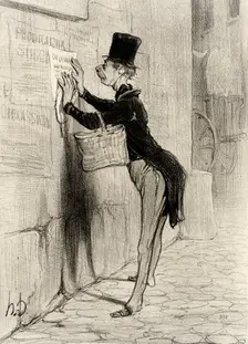 Le Placeur, 1842. Creator: Honore Daumier