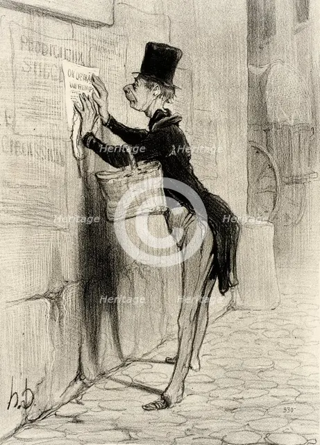 Le Placeur, 1842. Creator: Honore Daumier.