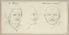 Le Pleurer and mouvement composé (from Caractères des passions, gravés sur les dessei..., 1695-1720. Creator: Sébastien Le Clerc the Younger