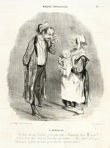 Le Premier Né, 1840. Creator: Honore Daumier