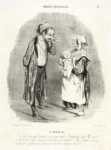 Le Premier Né, 1840. Creator: Honore Daumier