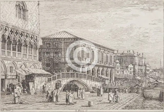 Le Preson V (The Prison). From: Vedute altre prese da i luoghi altre ideate da Antonio...1735-1746. Creator: Canaletto.