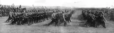 Le President de la Republique en Russie; Le defile des troupes devant la tribune 1914. Creator: Unknown