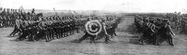 'Le President de la Republique en Russie; Le defile des troupes devant la tribune', 1914. Creator: Unknown.
