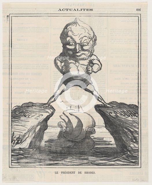 Le Président de Rhodes, 1871.  Creator: Honore Daumier.