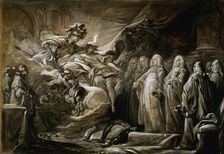 Le Prévôt des marchands et les Échevins de la Ville de Paris ; allégorie au traité de..., c1758-1768 Creator: Jean-Baptiste Deshays