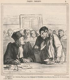 Le prèvenu, 19th century. Creator: Honore Daumier