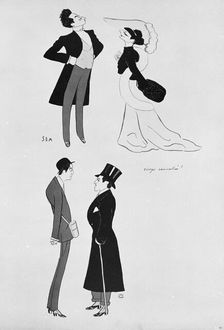 Le Prince Bassaraba de Brancovan, la Comtesse Anna de Noailles, Constant Say, le Comte..., 1904. Creator: Sem; (Georges Goursat) (1863-1934)