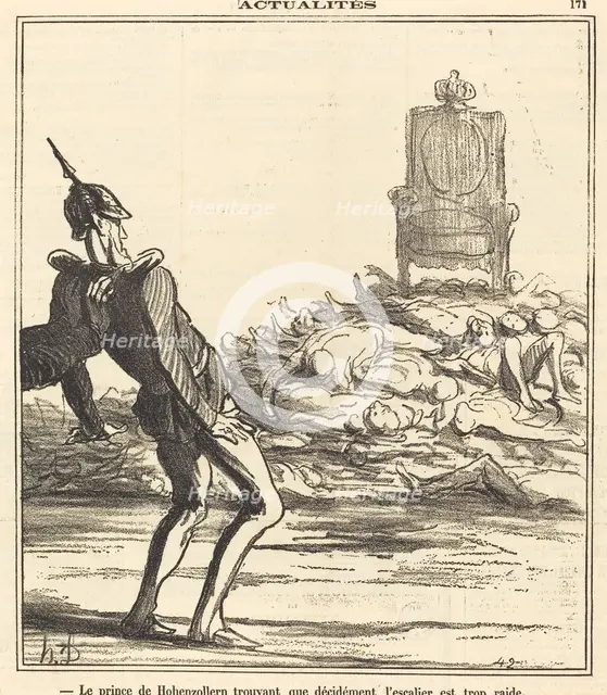 Le Prince de Hohenzollern..., 1870. Creator: Honore Daumier.