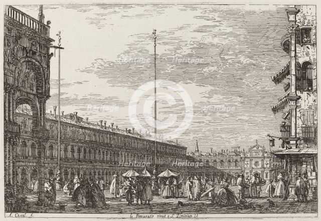 Le Procuratie niove e S. Ziminian V. [upper right], c. 1735/1746. Creator: Canaletto.