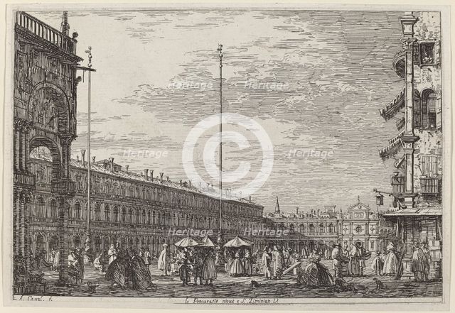 Le Procuratie niove e S. Ziminian V., c. 1735/1746. Creator: Canaletto.