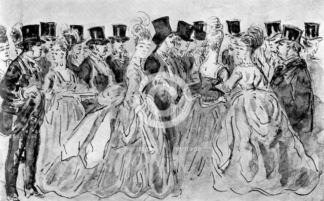'Le Promenoir', 19th century, (1930).Artist: Constantin Guys