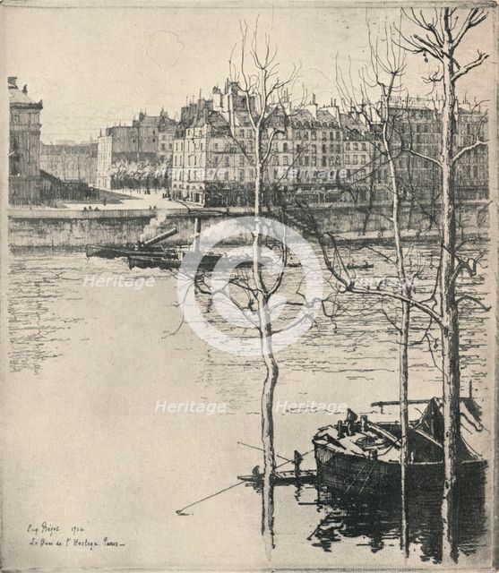 'Le Quai de l'Horloge', 1915. Artist: Eugene Bejot.