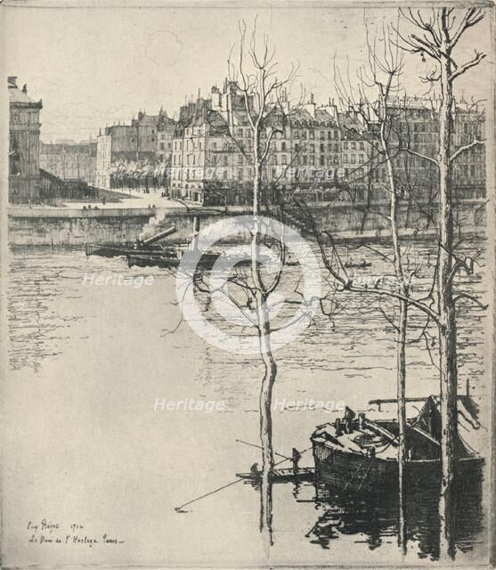 'Le Quai de l'Horloge', 1915. Artist: Eugene Bejot.