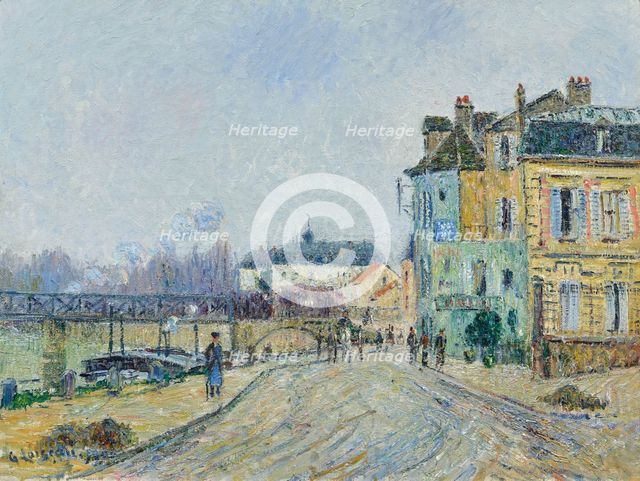 Le quai de l'Oise à Pontoise, 1906. Creator: Loiseau, Gustave (1865-1935).