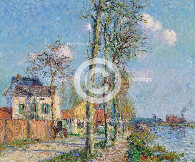 Le quai du Pothuis à Pontoise, 1906. Creator: Loiseau, Gustave (1865-1935).