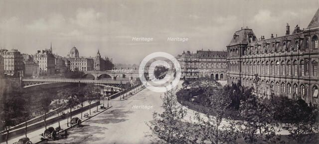 Le quai Pelletier et l'Hôtel de Ville (vue prise du quai de la Grève), 4ème arrondiss...c1845-1885. Creators: Frederic Martens, Goupil and Co.