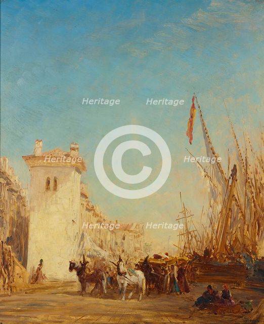 Le quai Saint-Jean à Marseille, between 1890 and 1895. Creator: Felix Francois Georges Philibert Ziem.