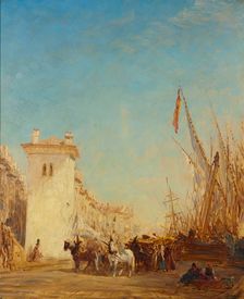 Le quai Saint-Jean à Marseille, between 1890 and 1895. Creator: Felix Francois Georges Philibert Ziem