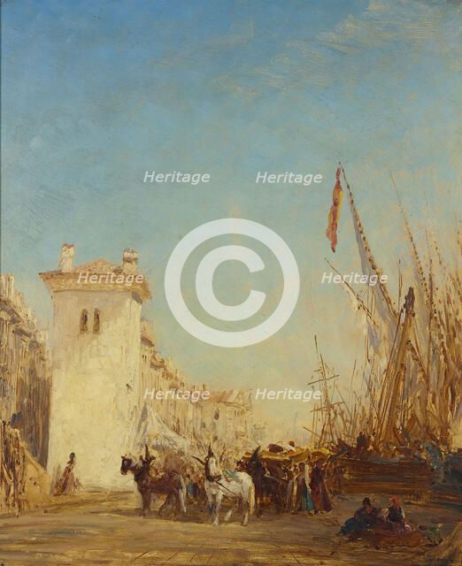 Le quai Saint-Jean à Marseille, between 1890 and 1895. Creator: Felix Francois Georges Philibert Ziem.