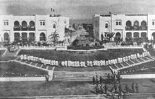 Le quatorze juillet a Rabat - Remise de decorations par le general Lyautey 1916. Creator: Unknown