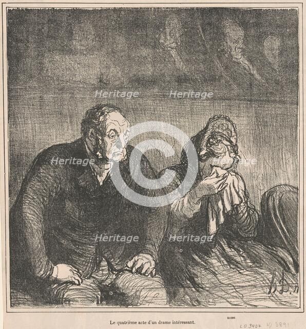 Le quatrième acte d'un drame intéressant, 19th century. Creator: Honore Daumier.