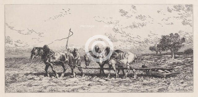 Le Rouleau, 1868. Creator: Charles Emile Jacque.