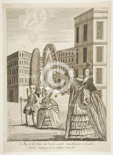 Le Roy et la Reine des Nabots arrivés nouvellement à Londre. Grands amateurs de la..., 18th century. Creator: Unknown.