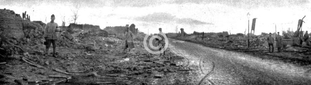 'Le Royaume de la Mort'; Jussy, un des villages les plus eloignes de l'ancien front ou l'ennemi put  Creator: Unknown.