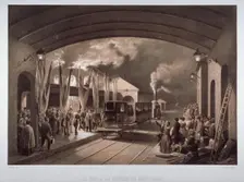 Le roi a la station de New Cross 1844. Artist: JB